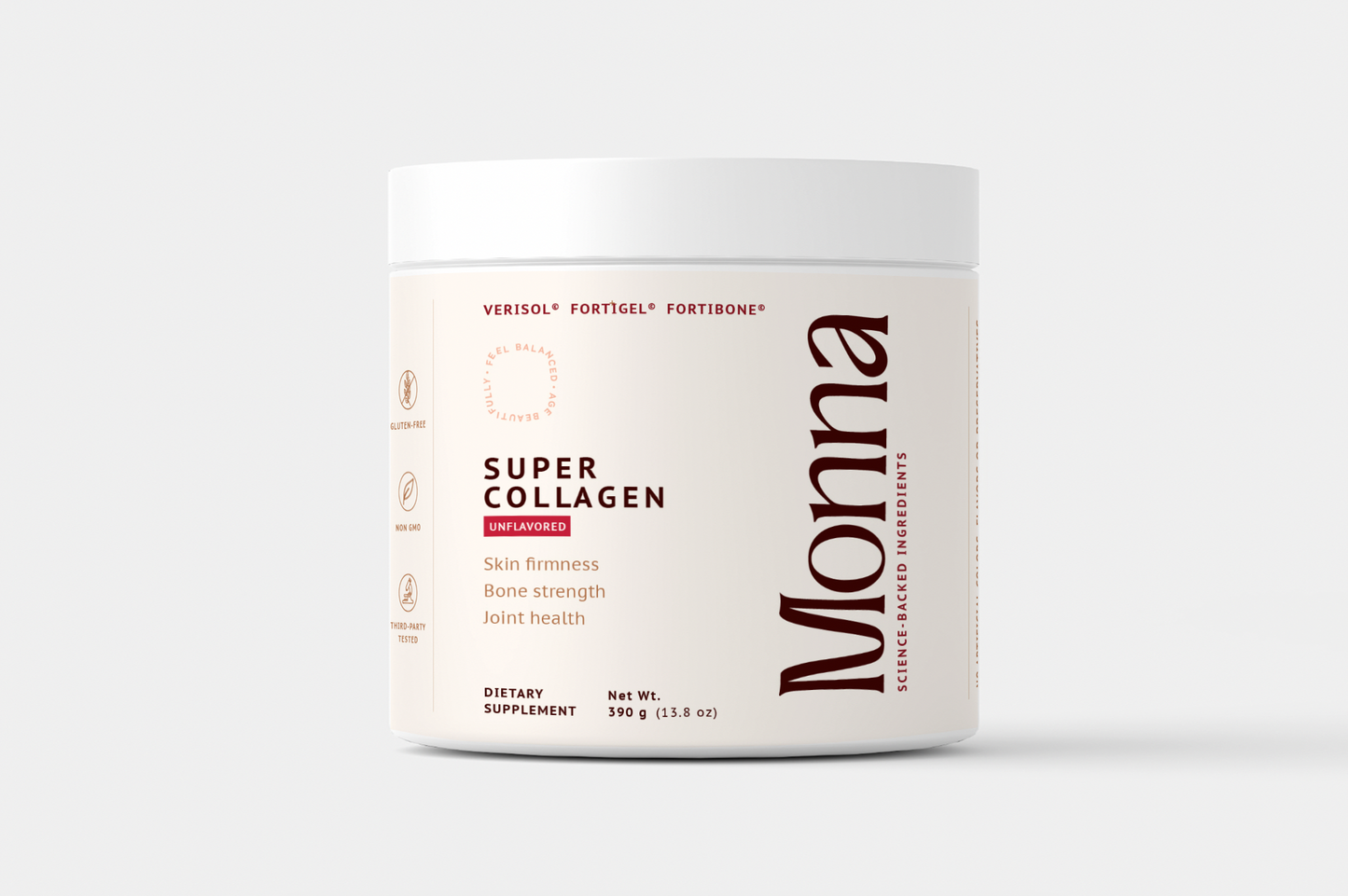 Monna Health Super Collagen bottle | Skin firmness, bone strength, joint health