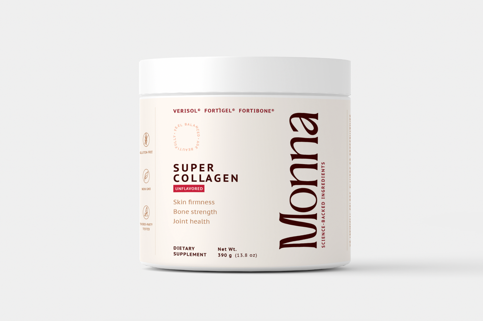 Monna Health Super Collagen bottle | Skin firmness, bone strength, joint health